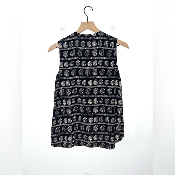 MADEWELL Black Novella Moroccan Print Tank Top Size Small - Picture 6 of 10